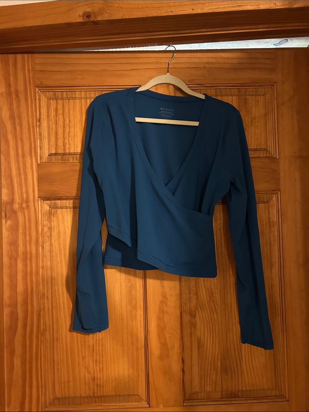 Athleta Wrap Style Top in Blue - XL